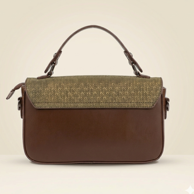 Crossbody Bag Designer Style Woven Satchel with Top Handle SC-134