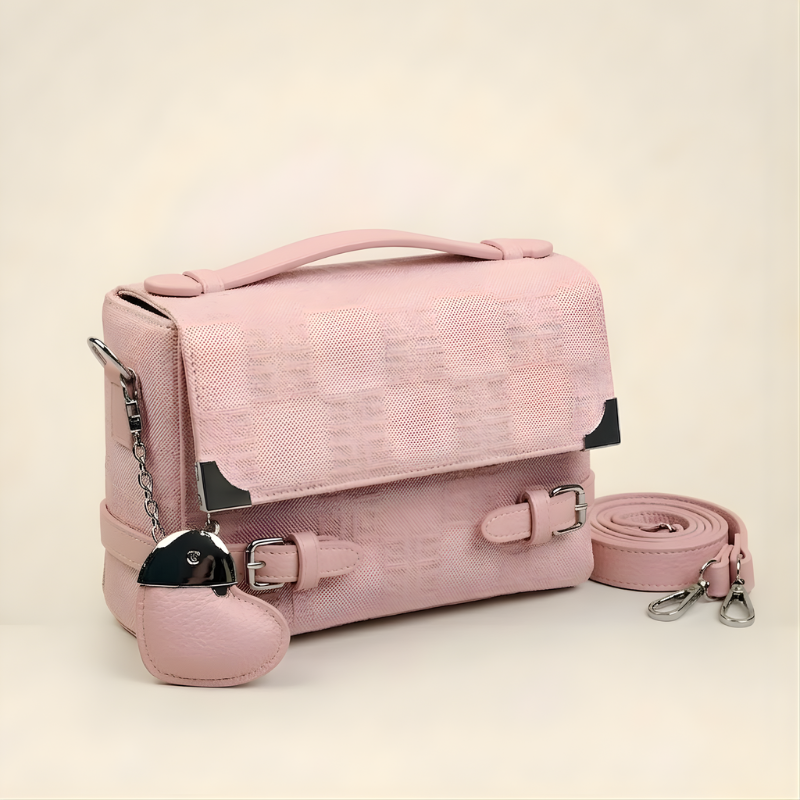 Luxury Textured Ladies Shoulder Bag Heart Charm SC-133