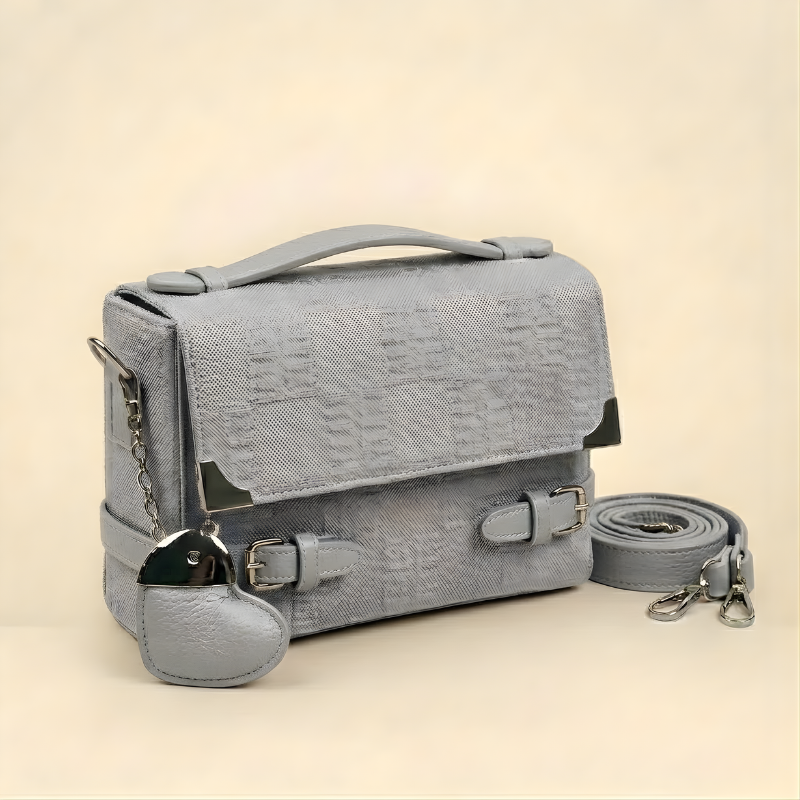 Luxury Textured Ladies Shoulder Bag Heart Charm SC-133