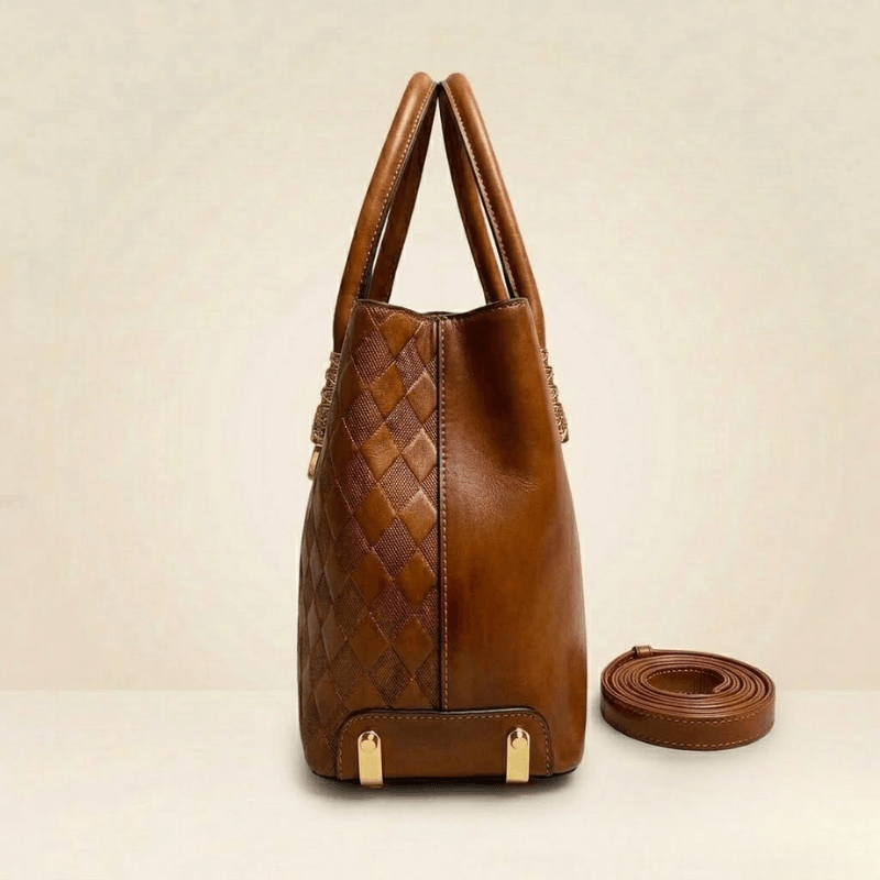 Luxury Quilted Ladies Tote Bag Matching Pouch SC-142