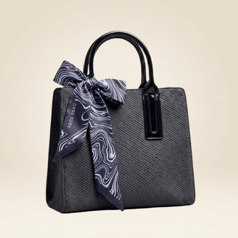 Luxury Textured Ladies Tote Bag Silk Scarf SC-146