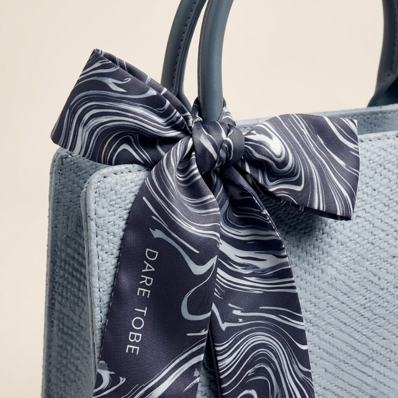 Luxury Textured Ladies Tote Bag Silk Scarf SC-146