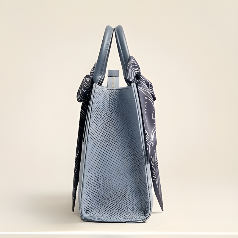 Luxury Textured Ladies Tote Bag Silk Scarf SC-146