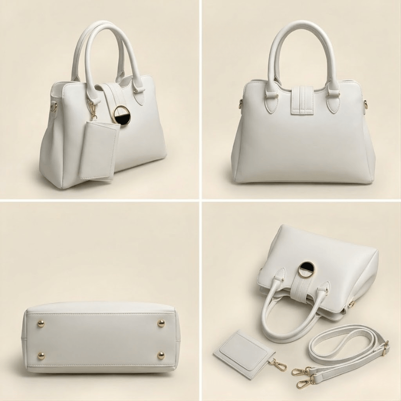 Luxury Smooth Ladies hand Bag With mini Pouch SC-155