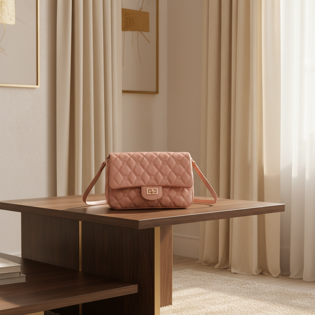 Caramel Quilted Strap Stylish Bag SC-058