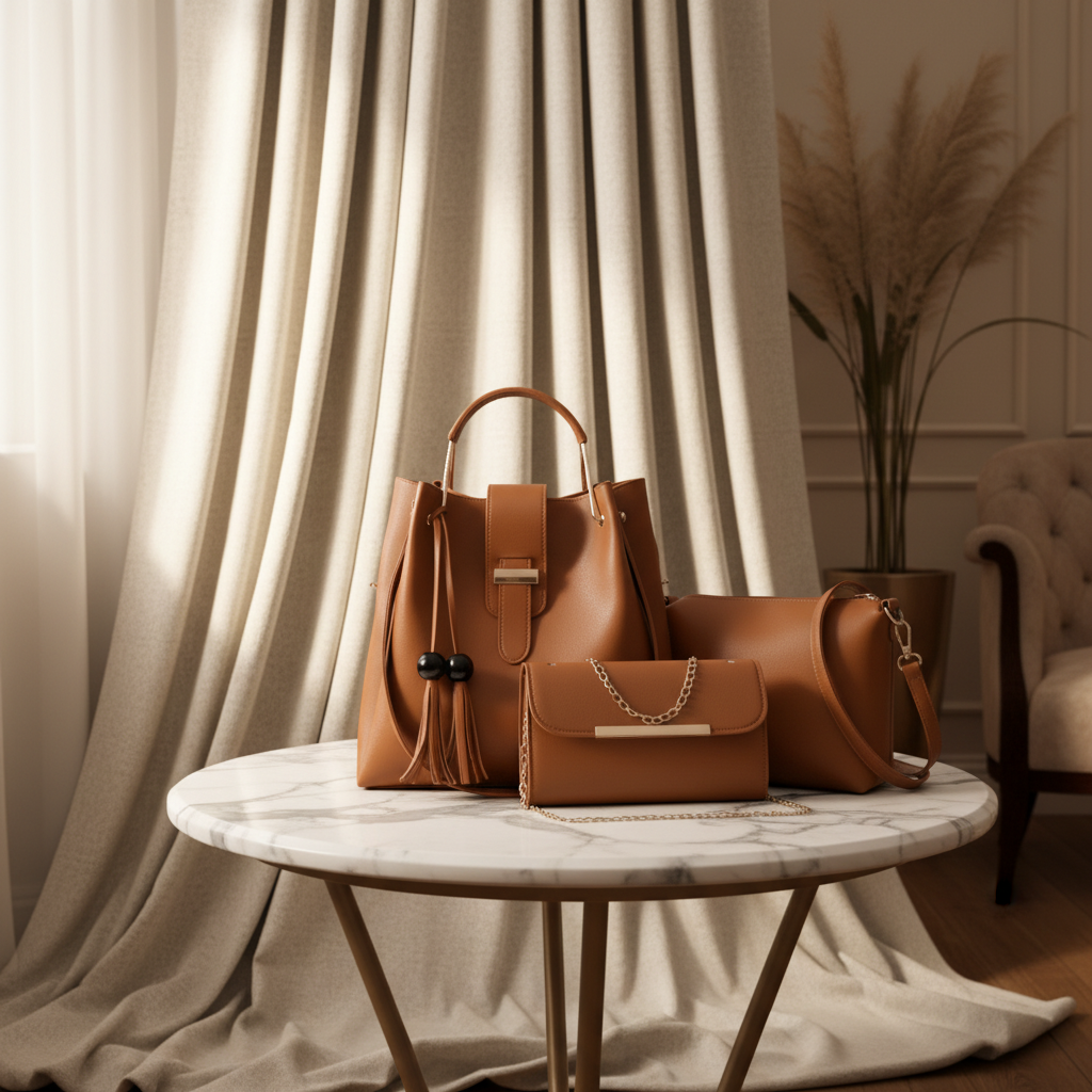 Crossbody & Clutch Premium 3-Piece Women's Handbag SC-019