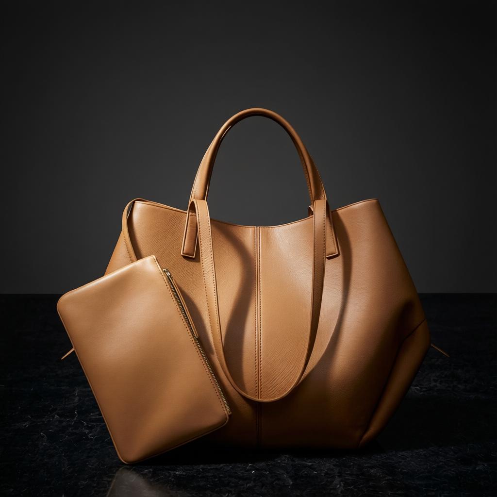 Spacious Tan Fox-Leather Everyday Shoulder Bag SC-048
