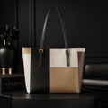 Chic Multi-Color Patchwork Structured Tote Bag SC-052