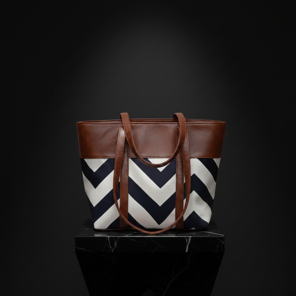 Premium Zig-Zag Pattern Tote Bag SC-061