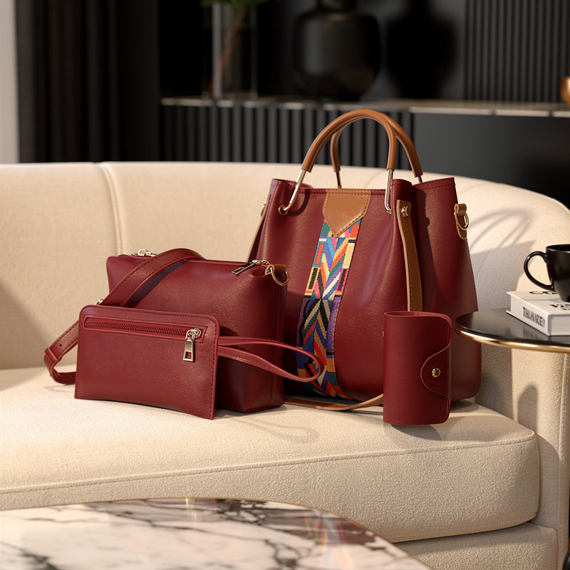 Women's Handbags 4-Piece Set with Zipper Closure SC-003